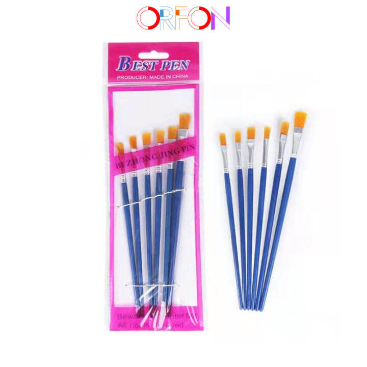 (Pack of 6) Paint By Numbers Brush oil painting by number Brush Lazada