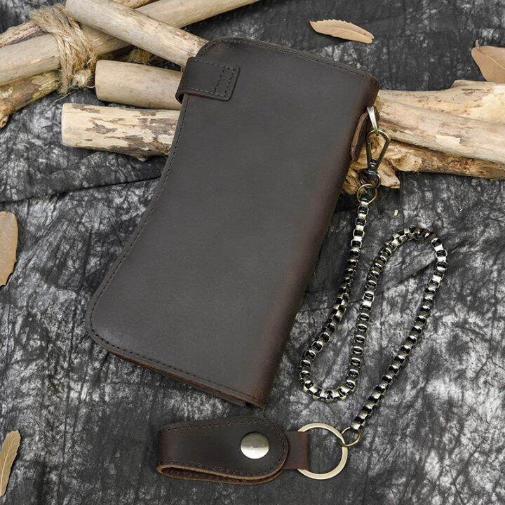 layor-wallet-maheu-ซูเปอร์คุณภาพกระเป๋าสตางค์หนังที่มีห่วงโซ่เหล็ก100-cowhide-หนังสีดำพับบัตรกระเป๋าสตางค์ผู้ชายร้อนโลหะโซ่กระเป๋าสตางค์ชาย