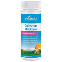 Goodhealth Colostrum Milk Chews - Strawberry Flavoured โคลอสตรุ้ม นมเพิ่มความสูงอัดเม็ดชนิดเคี้ยวกลืน รสสตอเบอรี่ จากประเทศนิวซีแลนด์ ขนาดบรรจุ 150 เม็ด