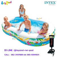 Intex ส่งฟรี สระน้ำ เป่าลม พาราไดซ์ 2.62x1.60x0.46 ม. รุ่น 56490 + ที่สูบลมดับเบิ้ลควิ๊ก วัน