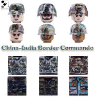 Modern Military India USA Army Soldier Figures Weapon Parts China Volunteers Mini Brick Accessories Creator Kit Toy for Children