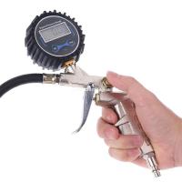 Digital Tire Inflator with Pressure Gauge , Hose and Chuck Clip for Car Motorcycle Bike Dropship