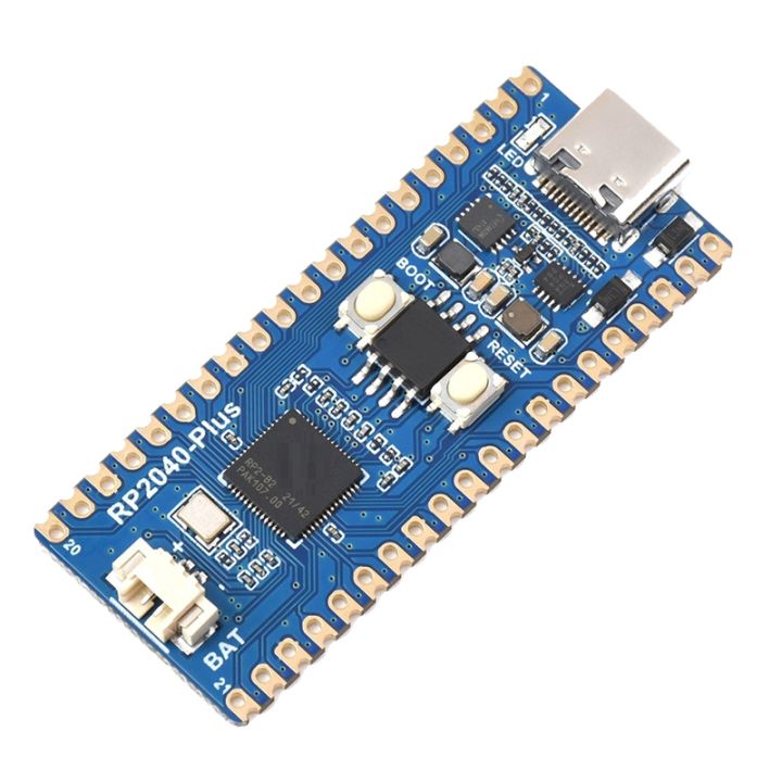 waveshare-rp2040-plus-microcontroller-upgrade-rp2040-dual-core-processor-16mb-on-chip-flash-for-raspberry-pi-pico