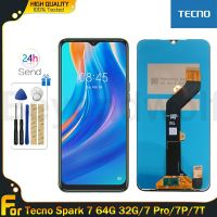 Beyondwolf จอ LCD แบบดั้งเดิมสำหรับ Tecno Spark 7 64G 32G/7 Pro/7 P/7T ดิจิไทเซอร์จอแสดงผล LCD แบบสัมผัสหน้าจอแทนการประกอบสำหรับ Tecno Spark 7 64G 32G 7 Pro 7 P 7T หน้าจอแสดงผล