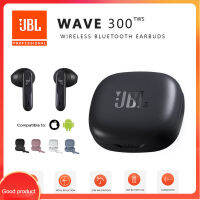 JBL เวฟ300 TWS หูฟังไร้สาย,หูฟังสำหรับเล่นกีฬาอินเอียร์หูฟังบลูทูธลดเสียงรบกวนสำหรับ IOS /Android/ipad กันน้ำซับวูฟเฟอร์มีไมโครโฟนในตัว