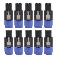 10pcs 4-POLE 4Pin NL4FC ตัวเชื่อมต่อ OHM ปลั๊กสายลำโพงเสียงปลั๊กตัวแปลง