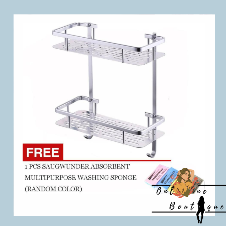 1pc Rectangle Metal Shelves, Multipurpose Kitchen Bathroom Shelf