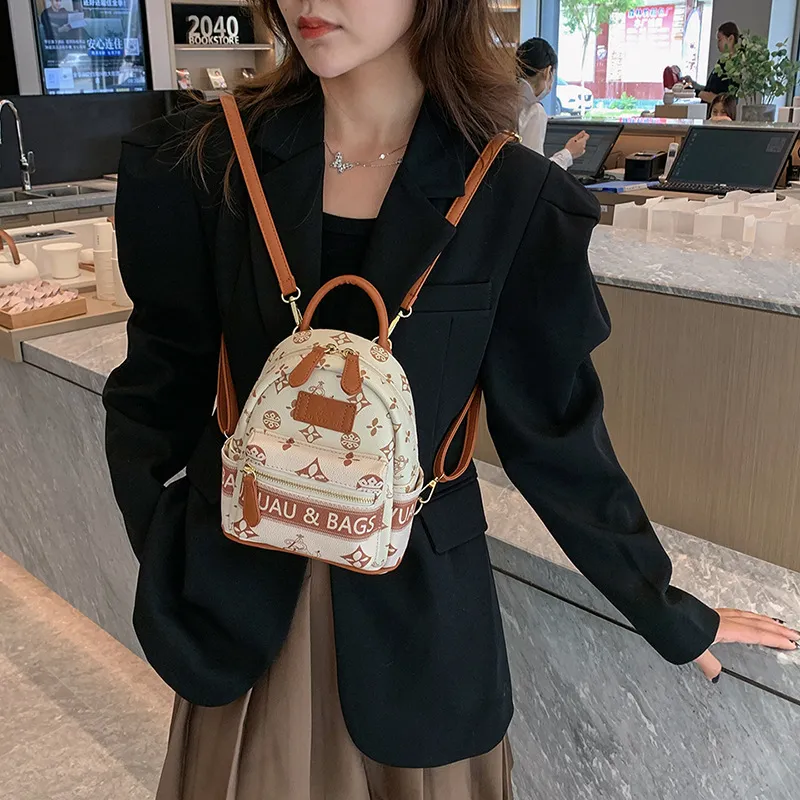 Bags for Women 2023 New Trendy Fashion Versatile Retro Handbags  High-Quality Broadband Printed Large-Capacity Backpack