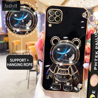 AnDyH Casing For Huawei Nova 6SE Nova 7i Nova 7SE P40 Lite 5G Phone Case Cute 3D Starry Sky Astronaut Desk Holder with lanyard