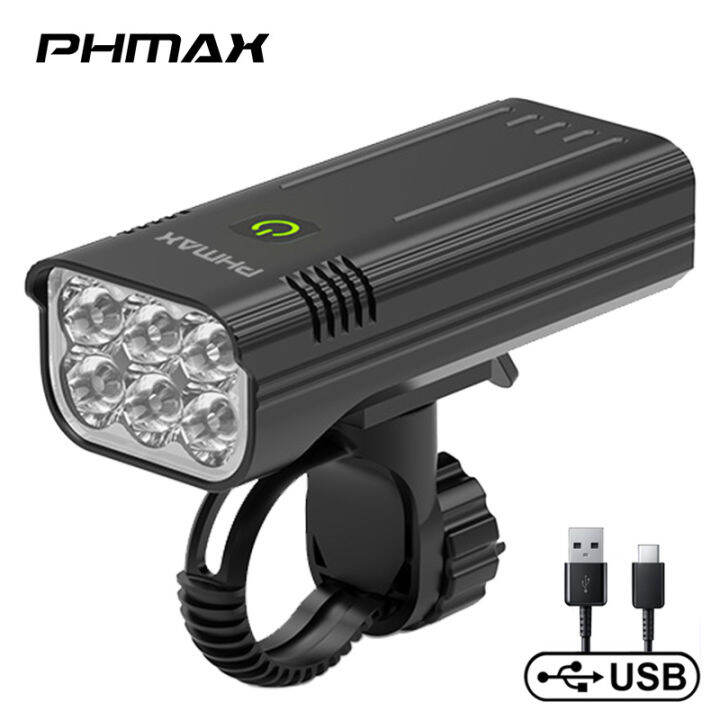 PHMAX 10000mAh Bicycle Light USB Rechargeable 360 Degree Swivel Stand
