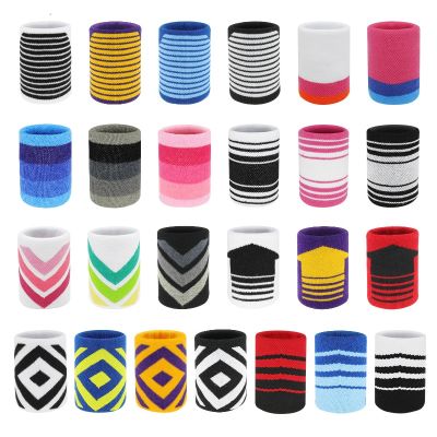 ◊❖ 1Pc Colorful Polyester Cotton Unisex Sport Sweat Band Wrist Protector Gym Running Sports Safety Wrist Support Brace Wrap Bandage