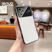 Lenuo เคสกันกระแทกแบบชุบฝาหลังแบบ TPU นิ่มใสใหม่หรูหราพร้อมตัวป้องกันฟิล์มเลนส์เคสสำหรับ Xiaomi 10 8 9S 9 10 Pro Max