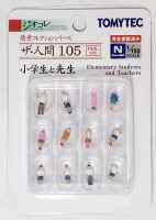 Tomytec 1/150 Jyoukei Diorama Collection: The Human 105 Elementary Students and Teachers : คนจิ๋วพลาสติก ขนาดเล็ก 1 ซม สำหรับ สเกล 1/150 จำนวน 12 คน : ใหม่ สินค้าพร้อมจัดส่ง