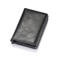 SEMORID Carbon Fiber Wallets Men RFID Black PU Leather Slim Mini Wallet Small Money Bag Male Purses Wallet