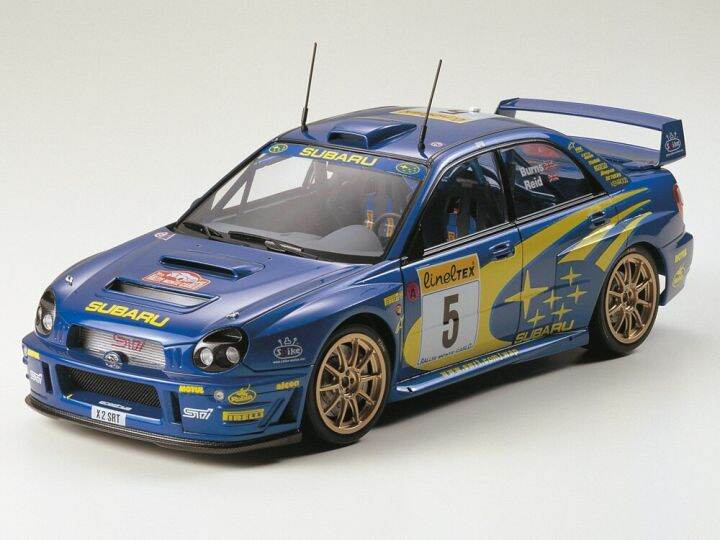 tamiya-24240โมเดลรถรถประกอบแบบสถิตสำหรับรถซูบารุ-impreza-wrc-ชุดประกอบโมเดล2001