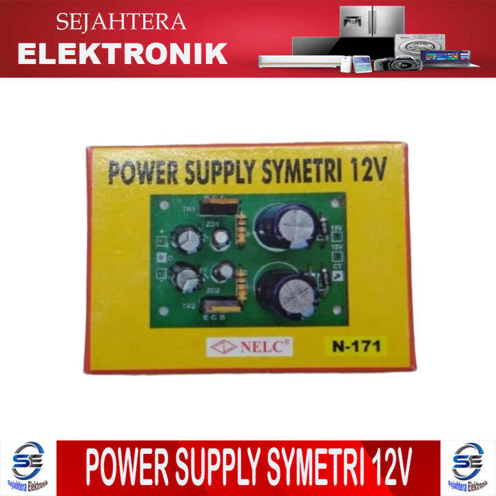 POWER SUPPLY SYMETRI 12V CT / MENGGUNAKAN IC 7812 DAN 7912 / POWER