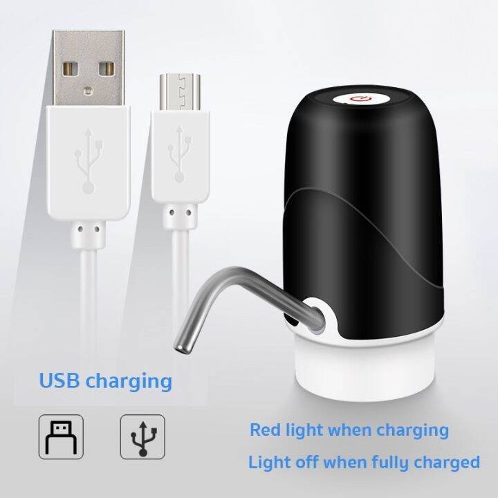 moju-เครื่องปั๊มน้ำอัตโนมัติ-แบบชาร์จusb-เครื่องปั๊มน้ำถัง-เครื่องดูดน้ำ-ที่ปั๊มน้ำดื่ม-ขวดน้ำ-ถังน้ำ-สีดำ-y055