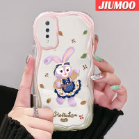 เคส JIUMOO สำหรับ VIVO S1 Pro เคสลายกระต่ายสีม่วงหลากสีน่ารักเนื้อครีมนิ่มเคสมือถือกันกระแทกแบบใสที่สร้างสรรค์เคสโปร่งใสลายกล้องถ่ายรูปฝาครอบป้องกันซิลิโคน