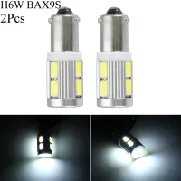 YXLRI 2Pcs ใหม่ โคมไฟ รถยนต์ BAX9S H6W 10 SMD สีขาว DC 12V ไฟข้างรถ ไฟ LED