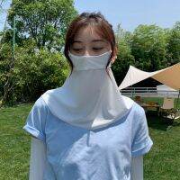 【CC】 Silk Face Neck Scarf Protection Covers With Ear Loops Outdoors Bandana Headband Shawl