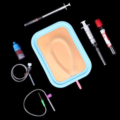 Venipuncture IV Injection Training Pad Silicone Human Skin Suture Training Model Venous Blood Drawing Exercise Medical Practice