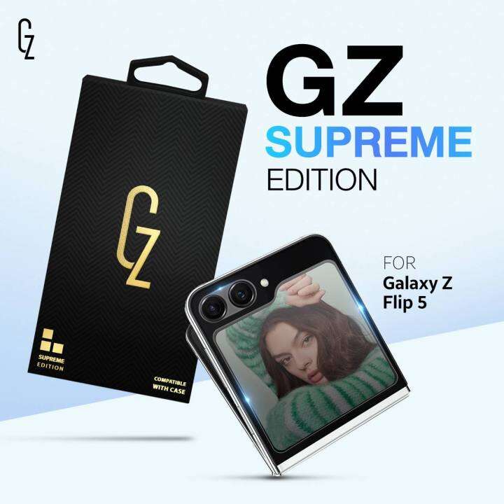 gz-supreme-กาวเต็ม-galaxy-z-flip-5-ฟิล์มกระจกเต็มจอ-ทัชลื่น-คมชัด-ติดแน่นทนทาน