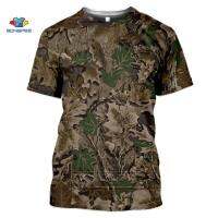 กลางแจ้งล่าสัตว์พรางเสื้อยืดผู้ชาย3D พิมพ์ฤดูร้อนเย็นทหารท็อปส์กีฬา Camo ค่ายยิมประเดิมเสื้อบุรุษเสื้อผ้า