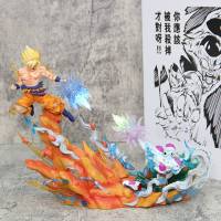 Light Dragon Ball Son Goku vs Frieza Action Figure Super Saiyan Model Dolls Toys For Kids Gifts Collections