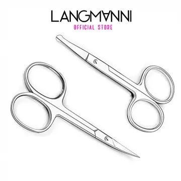 1Pc Stainless Steel Small Cosmetic Scissors Eyebrow Trimming Pointed Round  Head Small Scissors Beard Shaving Beauty Scissors