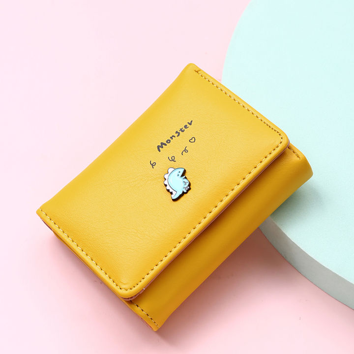 women-cute-small-dinosaur-wallet-buckle-folding-girl-wallet-brand-designed-pu-leather-coin-purse-female-card-holder