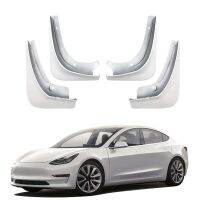 Mud Flaps for Tesla Model 3 Splash Guards Mud Flap Fender Mudguards Pack Of 4 Painted Gloss White