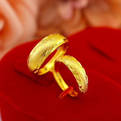[ฟรีค่าจัดส่ง] แหวนทองแท้ 100% 9999 แหวนทองเปิดแหวน. แหวนทองสามกรัมลายใสสีกลางละลายน้ำหนัก 3 กรัม (96.5%) ทองแท้ RG100-52