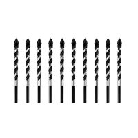 Multipurpose Drill Bits, 10-Piece 6mm Multi-material Drill Bit Set for Drilling in Tile, Glass, Concrete, Brick, Wood, and Plastic, Tungsten Carbide Tipped Masonry Drill Bit Set