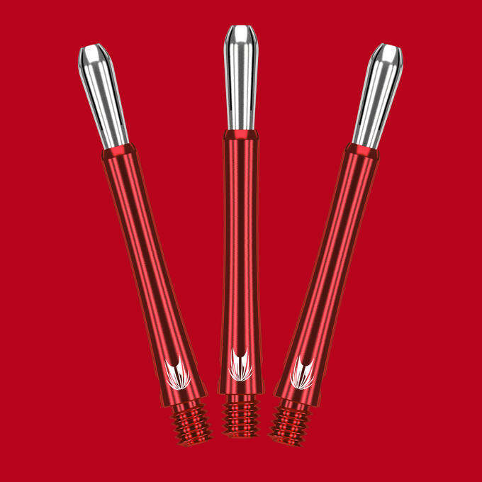 TARGET DARTS Accessories Grip Style Red Short Aluminum Shaft Pack of 3
