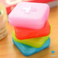 TookDee กล่องยา มินิ กล่องสีสันลูกกวาด หลายช่อง กล่องยาแบบพกพา Cross-packing pill box