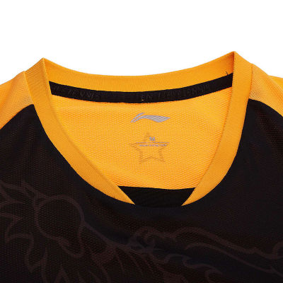 Lining Women Table Tennis Training T-shirt Match Sportswear Lining Short Sleeve Comfortable Breathable Tee AAYN052