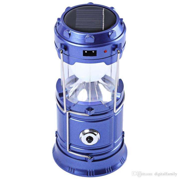 Solar Camping Lantern Emergency LED Light Builtin Mobile Charger SH
