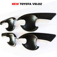 เบ้ารองมือเปิดประตู สีดำด้าน โลโก้ดำ VELOZ สำหรับ ALL NEW TOYOTA VELOZ