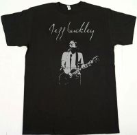 เสื้อยืดสีดำกราฟิก Jeff buckley unisex สีดำ90s Jeff buckley เสื้อทัวร์ Jeff buckley ของขวัญฮาโลวีน