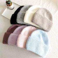 11-shi ฤดูหนาว Angora กระต่าย H อุ่นถักหมวก Lady Skullies Beanies หมวกผู้ชายผู้หญิง Cool หมวก