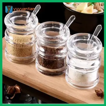 French Square Spice Jars, Spice Shaker/Pourer with Lid ,Great for Spices,  Herbs, Seasonings and More 1PCS