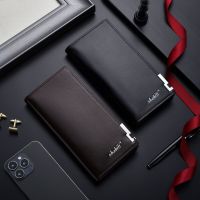 New Men Wallets Male Leather Purses Bifold Slim Card Holders High Quality Long Purse Portable Multi-card Position Money Bag