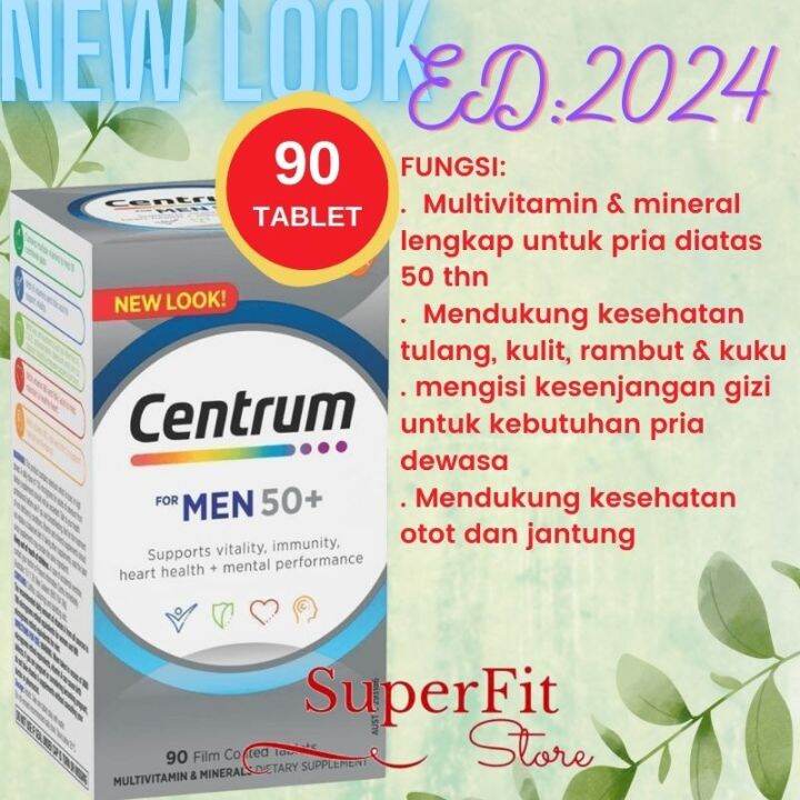Centrum Men 50+ isi 90 Tablet / Multivitamin untuk pria diatas 50 tahun