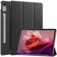 แท็บเลโนโว P12 12.7 Casing Tablet /Lenovo Xiaoxin Pad Pro 12.7เคส12.7 Inchs เคสหนัง PU แท็บ Lenovo P12ฝาครอบ12.7แผ่น Xiaoxin Pro ฝาครอบ12.7ฟังก์ชั่นตัวยึดพับได้สามทบบางเฉียบกันกระแทกป้องกันรอยขีดข่วนแท็บ Lenovo P12เคส12.7.