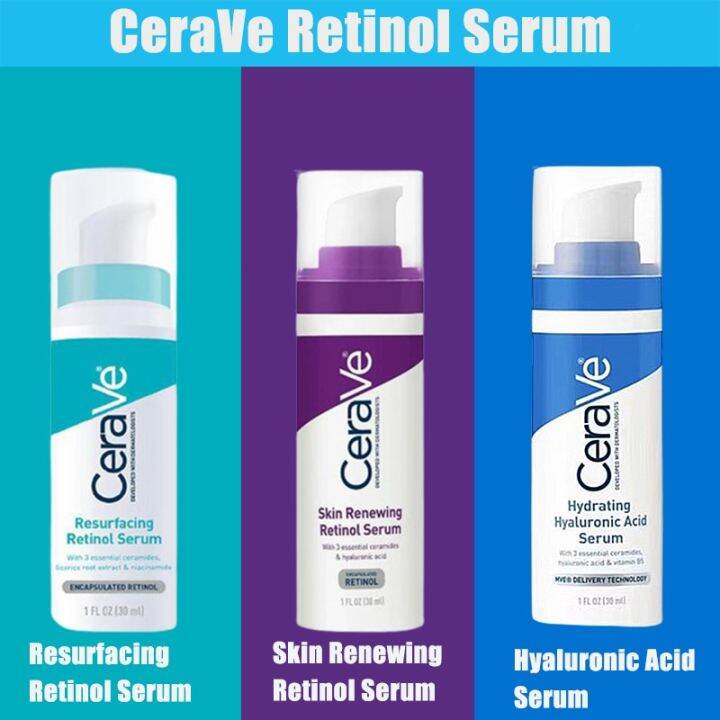 30ml Cerave Skin Renewing Retinol Resurfacing Hydrating Hyaluronic Acid