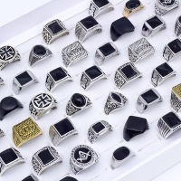 50 PiecesLot Fashion Simple Style Black Square Ring Classic Ring Wedding Engagement Party Jewelry Classic For Men Women Gift