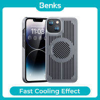 Benks ทำความเย็นให้เคสแม่เหล็กไอซ์อาร์เมอร์สำหรับ iPhone 13 14 Plus Pro Max ฝาครอบโทรศัพท์บางเฉียบแบบพกพากันรอยนิ้วมือกันเหงื่อ