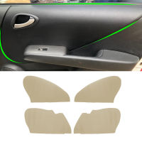 สำหรับ Honda Fit Jazz 2004 2004 2005 2006 2007 Hatchbacksedan ไมโครไฟเบอร์หนังภายในประตู Armrest แผงสติกเกอร์ Trim