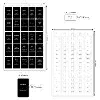 （orange kitchen） VinylStickers ฉลากเครื่องเทศ ForBlack Stuff คอนเทนเนอร์ขวดแก้วกาวสติกเกอร์ FoodBoxes Sticker