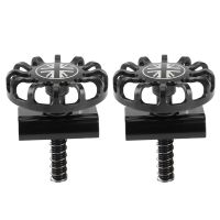 2X Folding Bike Hinge Clamp Cnc Aluminum Alloy C Buckle for Brompton Bike Hinge Clip Bicycle Accessories,Black